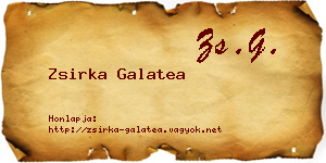 Zsirka Galatea névjegykártya